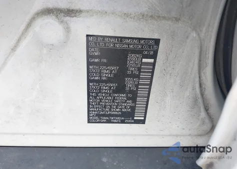 2018 Nissan Rogue Sv z USA, uszkodzony, nr VIN KNMAT2MT3JP588626